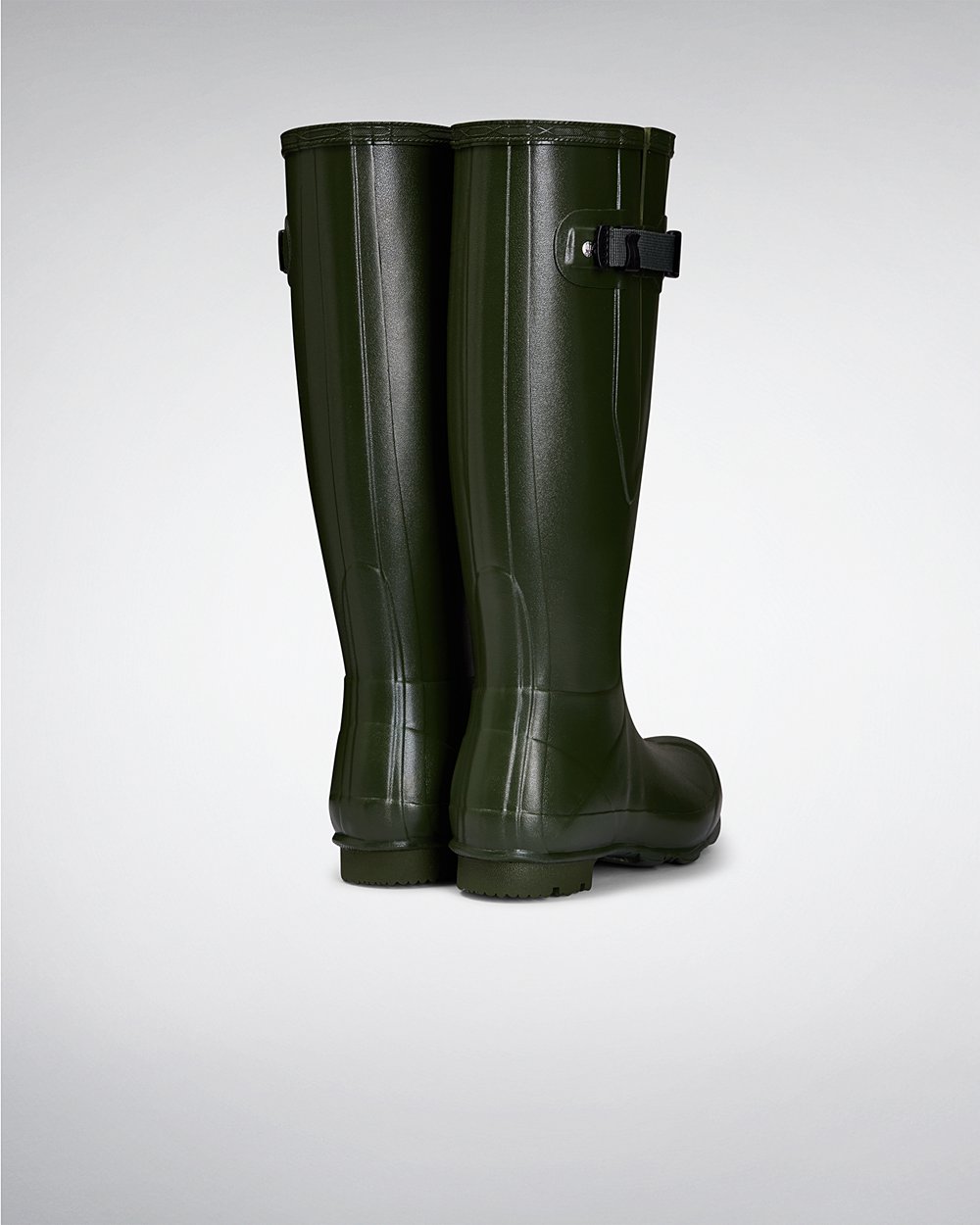 Bottes Hautes de Pluie Hunter Norris Field Side Adjustable Femme Vert ECHPSQW-87